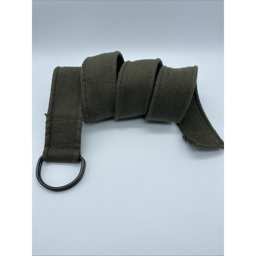 Unbranded Green Cotton D-Ring Belt – Men’s Size 34 – 42" Length